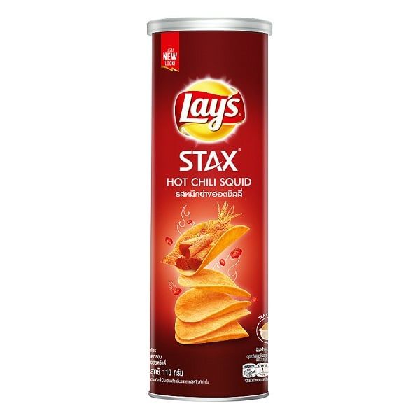  Bánh Snack Khoai Tây Vị Mực Cay Lay's Stax Lon 100g 