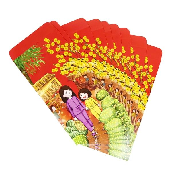 LX20-8 bao lì xì VT chợ tết 8.5*15
