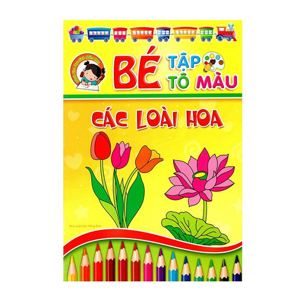  Bé Tập Tô Màu - Các Loài Hoa 