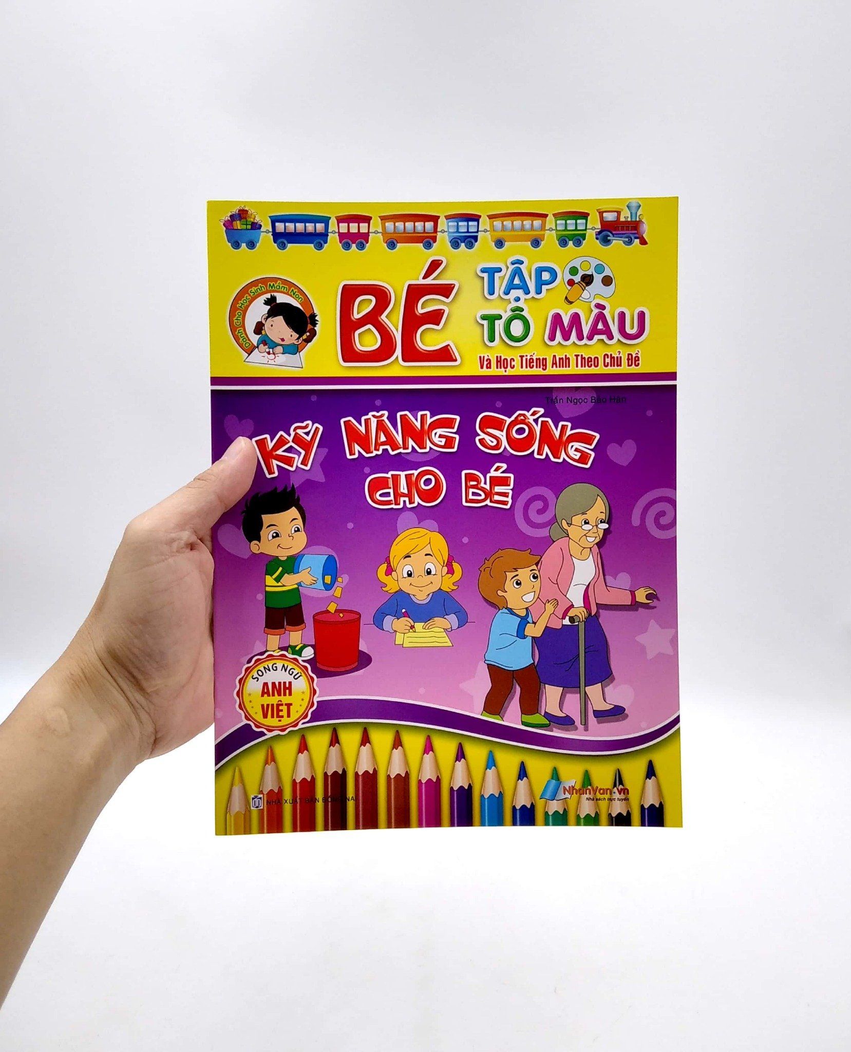  Bé Tập Tô Màu Và Học Tiếng Anh Theo Chủ Đề - Kỹ Năng Sống Cho Bé 