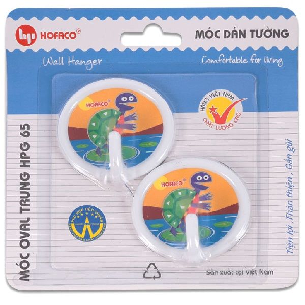  Bộ 2 Móc Dán Tường Oval Hofaco Trung HPG65 