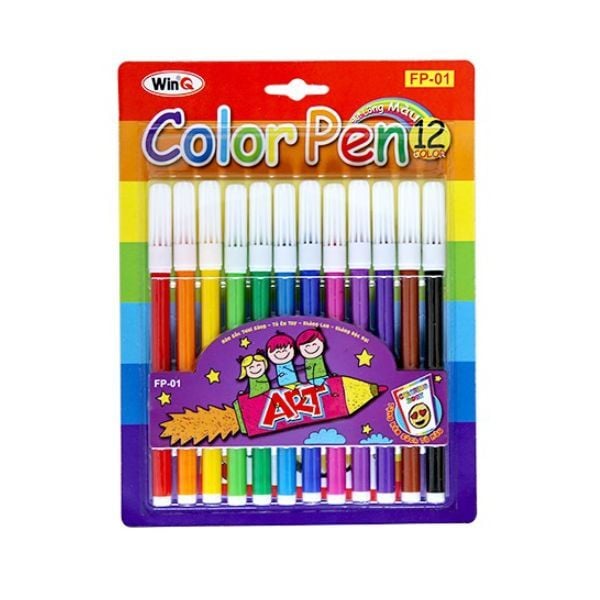 Bộ Bút Lông Màu Color Pen WinQ FP-01 (12 Màu)