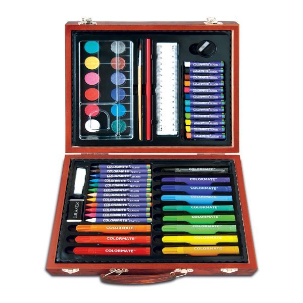 Bộ Màu Vẽ Đa Năng Hộp Gỗ Colormate MS-056W