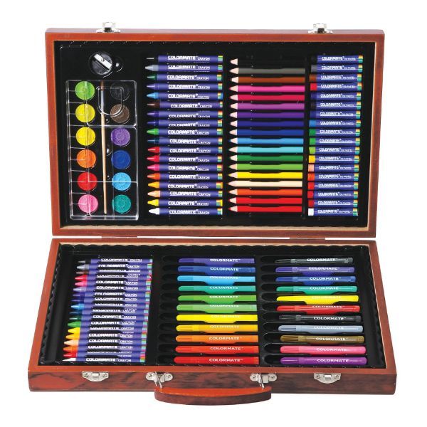 Bộ Màu Vẽ Đa Năng Hộp Gỗ Colormate MS-110W