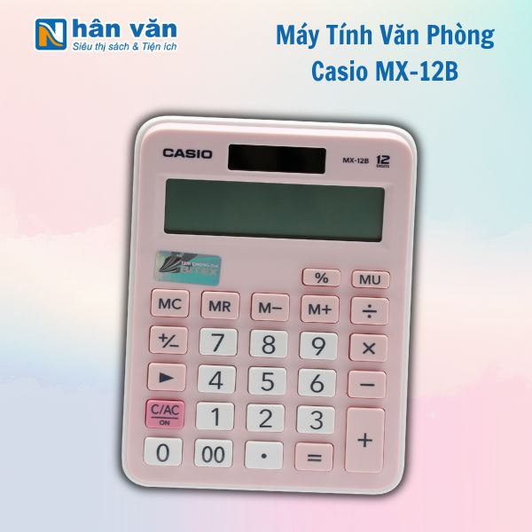 Máy Tính CASIO MX12B-PK - Màu Hồng