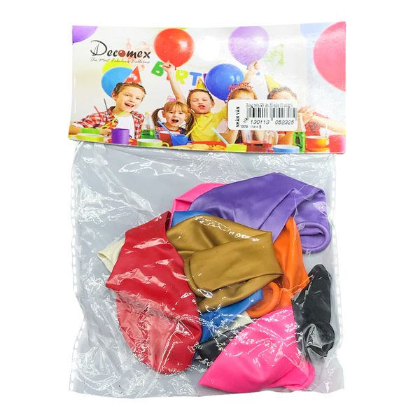 Bong Bóng Tròn Lớn R9 Đủ Màu (10 Cái/Gói)