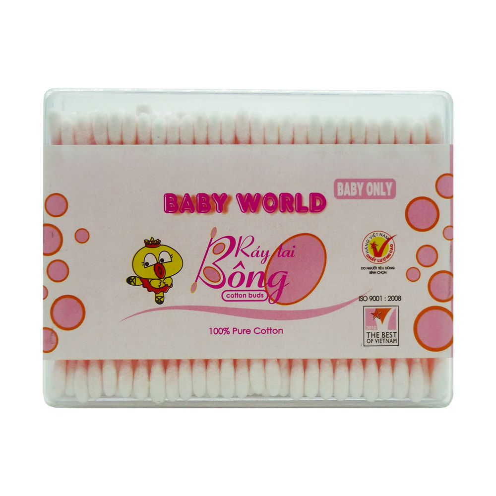  Bông Ráy Tai Baby World Baby Only (Hộp 170 Que) 