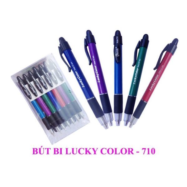  Bút Bi Lucky Color - 710 (0.7mm) 