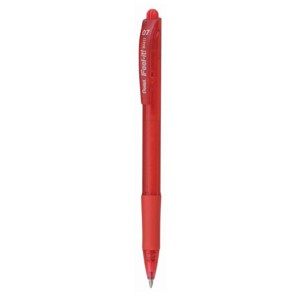  Bút Bi Pentel BX417 0.7mm - Màu Đỏ 