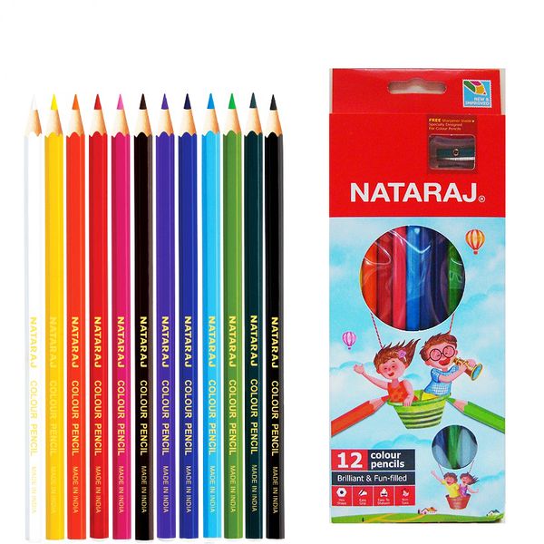  Bút Chì 12 Màu Nataraj ( Cỡ Lớn) 