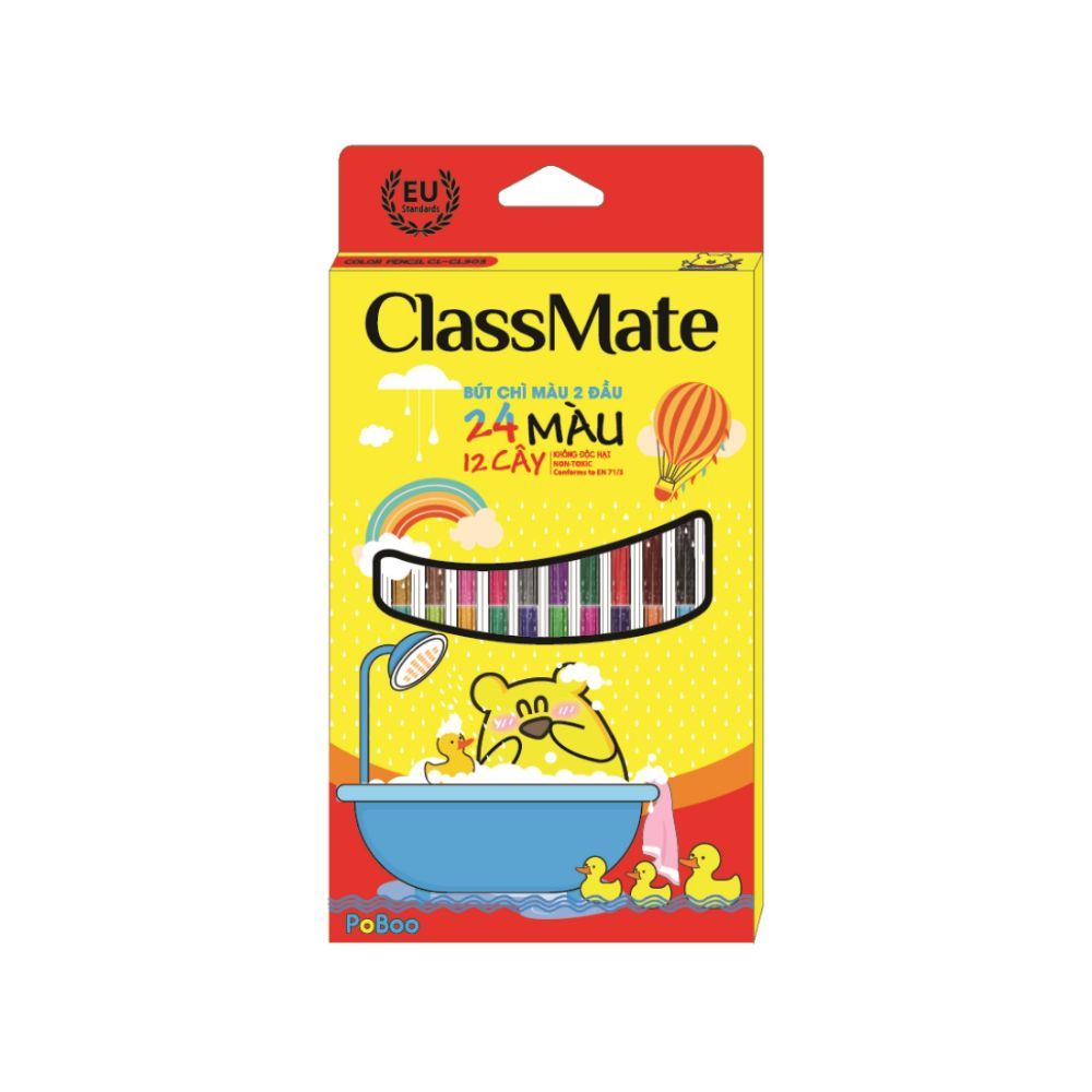  Bút Chì Màu Class Mate 2 Đầu 24 màu 