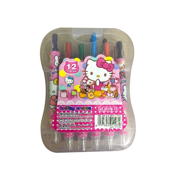 Bút Sáp Màu Hello Kitty 2507B-12 (12 Màu)