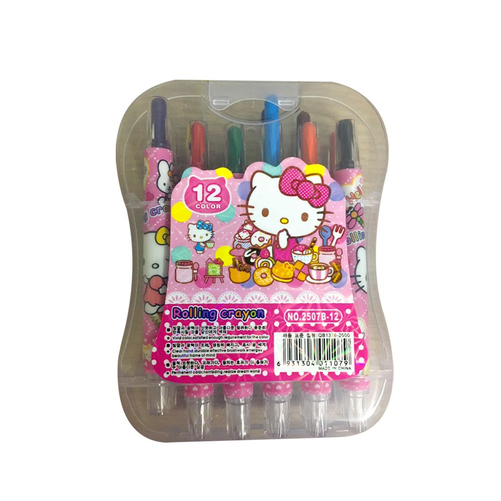  Bút Sáp Màu Hello Kitty 2507B-12 (12 Màu) 