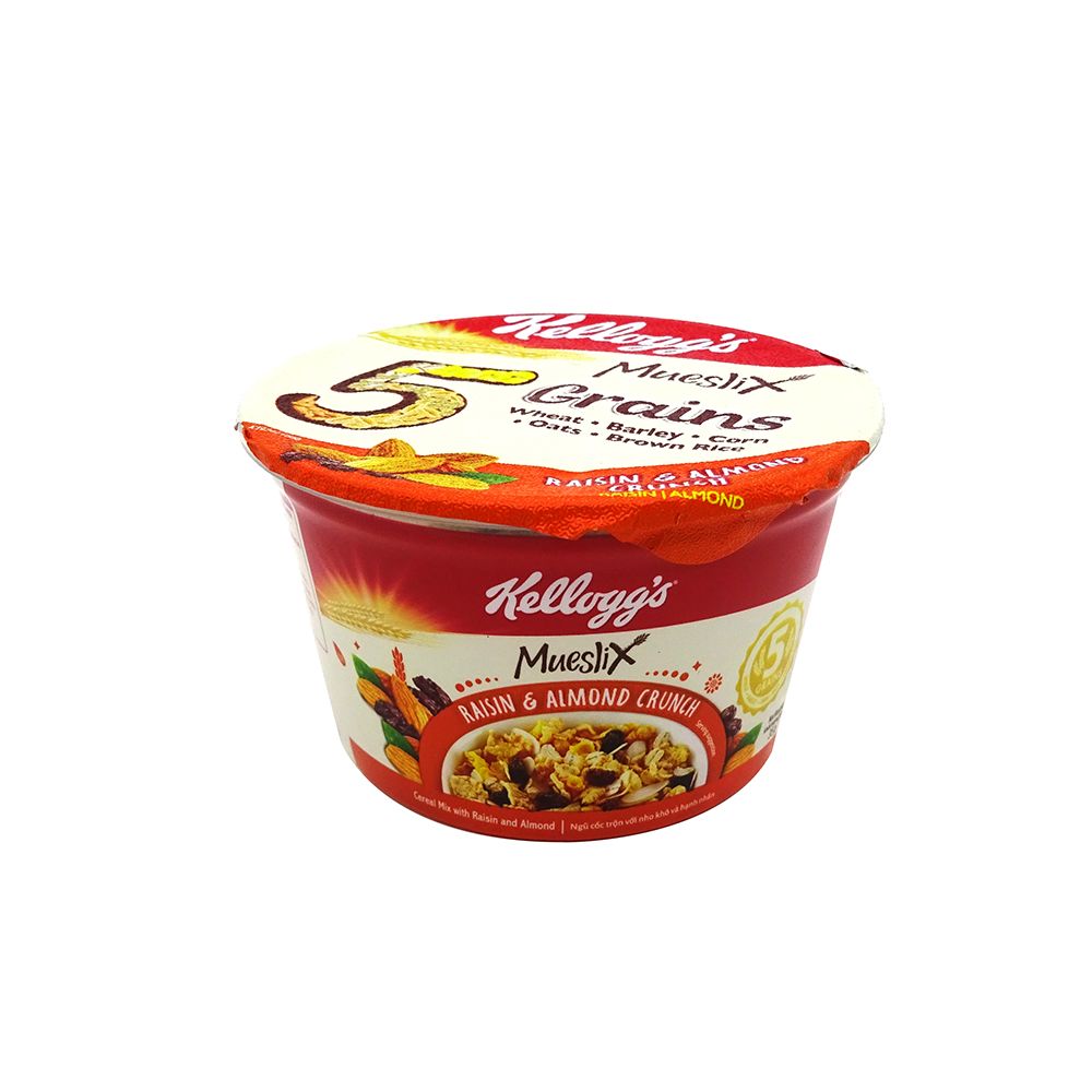  Hộp Ngũ Cốc Dinh Dưỡng Mueslix 5 Grains Kellogg's - Nho Khô Và Hạnh Nhân (35g) 