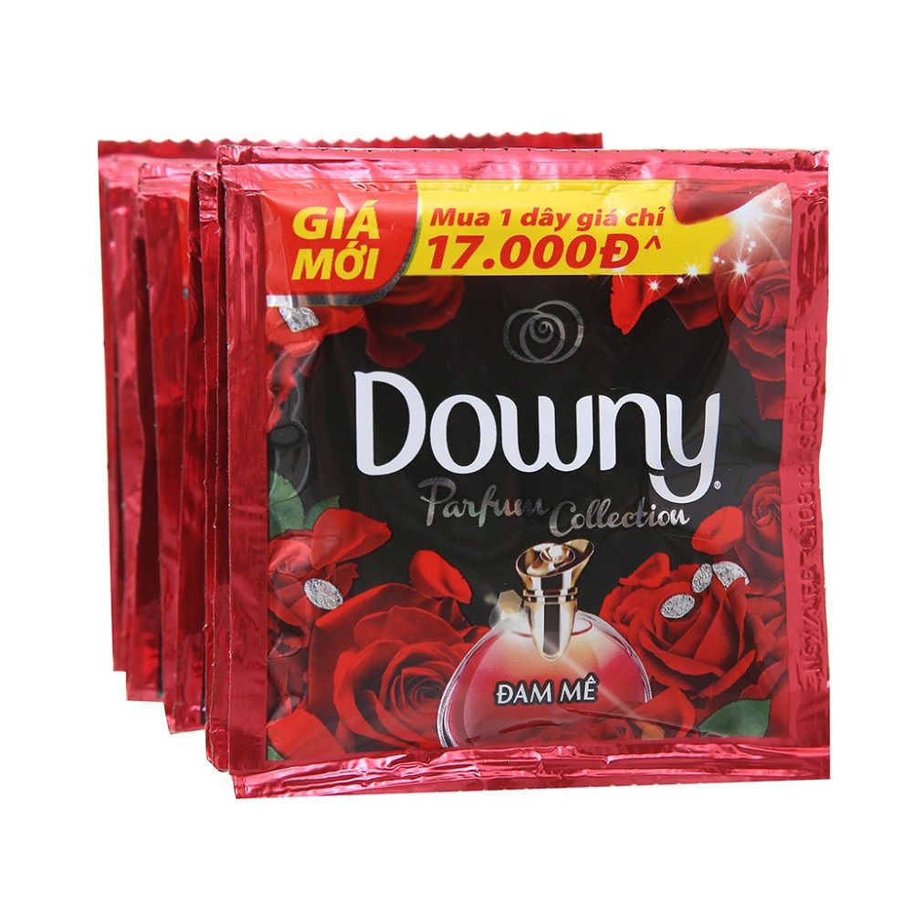  Dây Nước Xả Downy Hương Nước Hoa Đam Mê (10 Gói x 20ml) 