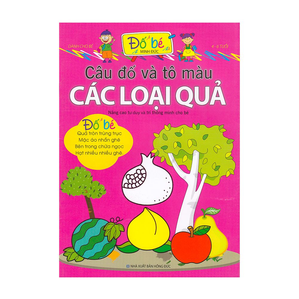  Câu Đố Và Tô Màu Các Loại Quả (4 - 6 Tuổi) 