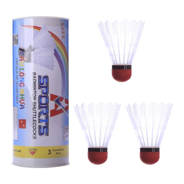  Cầu lông nhựa tổng hợp 3 quả 