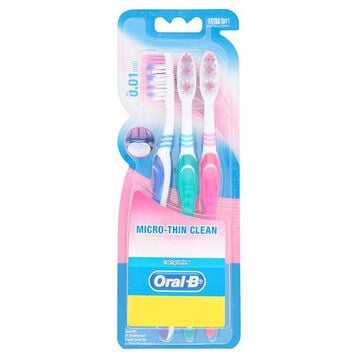 Bàn Chải Đánh Răng Oral-B Lông Siêu Mềm (Vỉ 3 Cây)