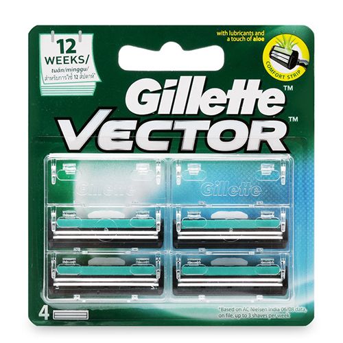  Vỉ 4 Cái Lưỡi Dao Gillette Vector 