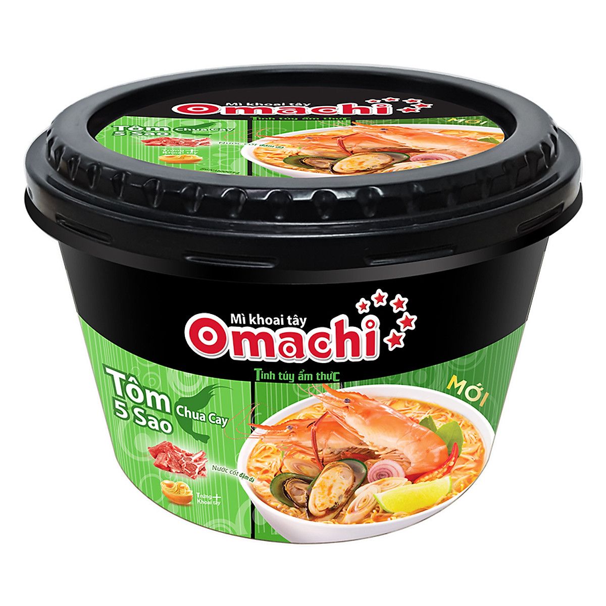  Mì Khoai Tây Omachi Tôm Chua Cay 5 Sao - 90g 