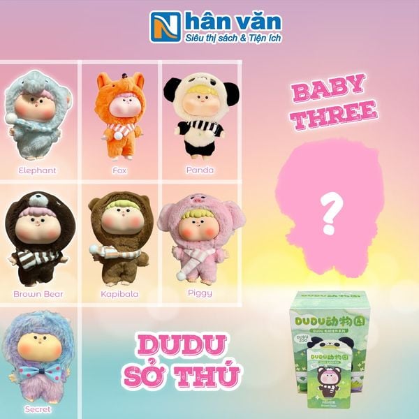 [Blindbox - 1 Hộp ] GẤU BÔNG DUDU ZOO - Giao Mẫu Ngẫu Nhiên