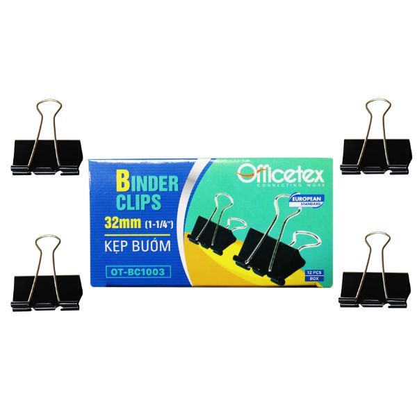  Kẹp Bướm 32 mm Officetex OT-BC1003 (12 Cái/Hộp) 