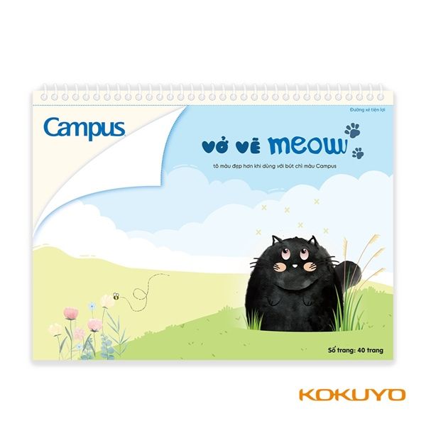  SKB-A4MEO-40 Vở vẽ 40 trang MEOW Giấy vẽ chuyên dụng 