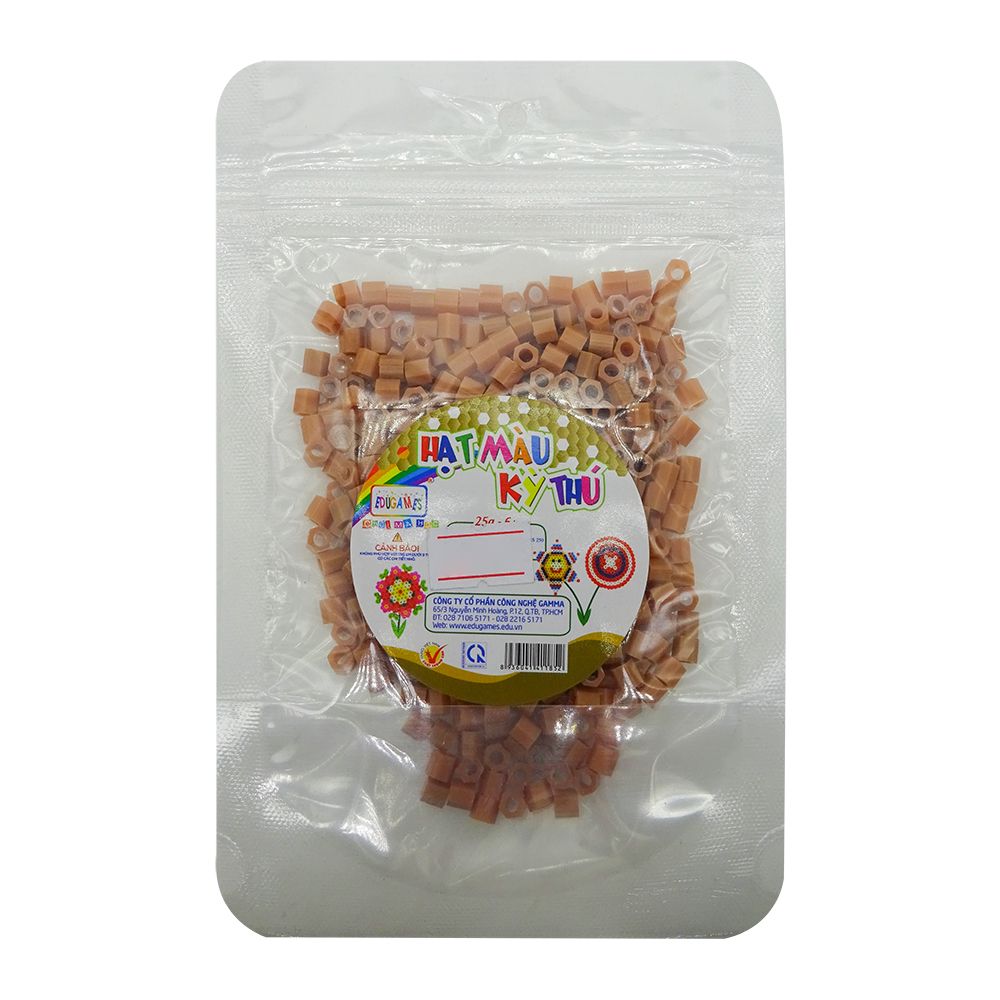  EDUGAMES Chơi Mà Học - Hạt Màu Kỳ Thú - Màu Nâu - 6+ (25g) 