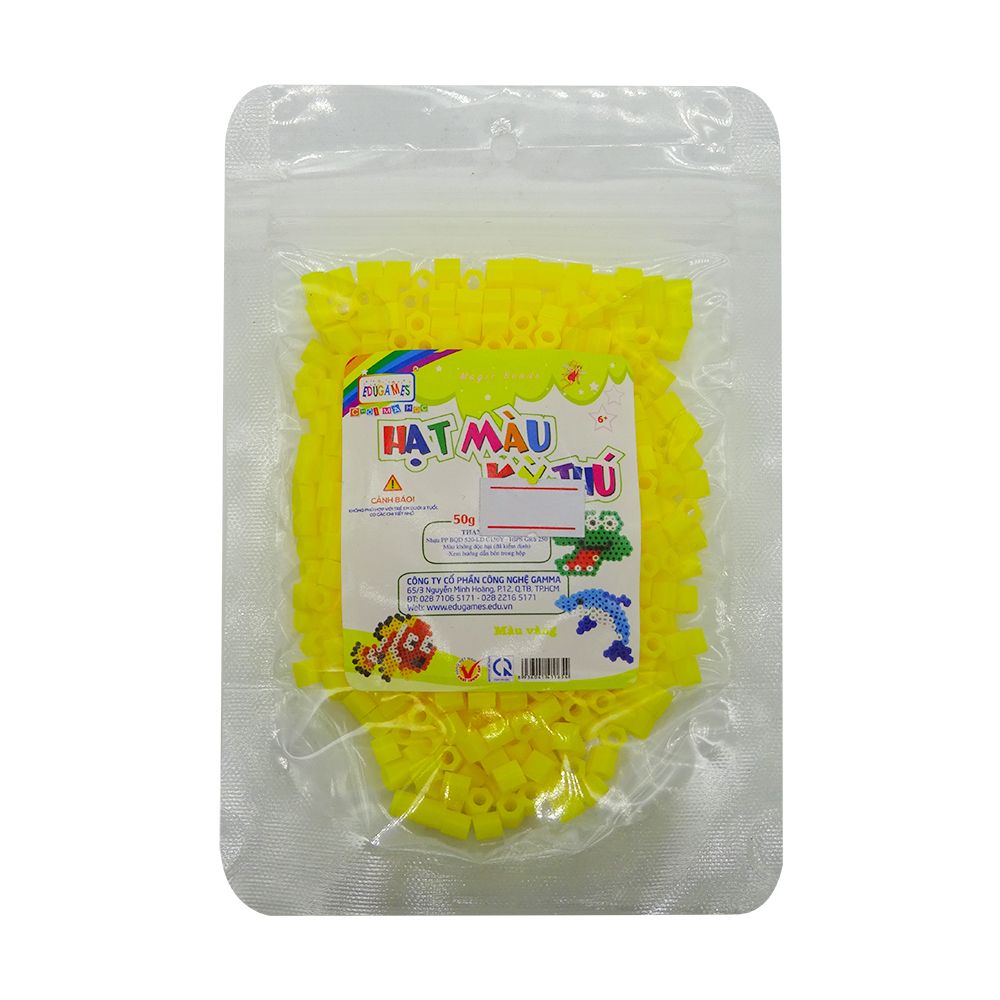  EDUGAMES Chơi Mà Học - Hạt Màu Kỳ Thú - Màu Vàng (50g) 