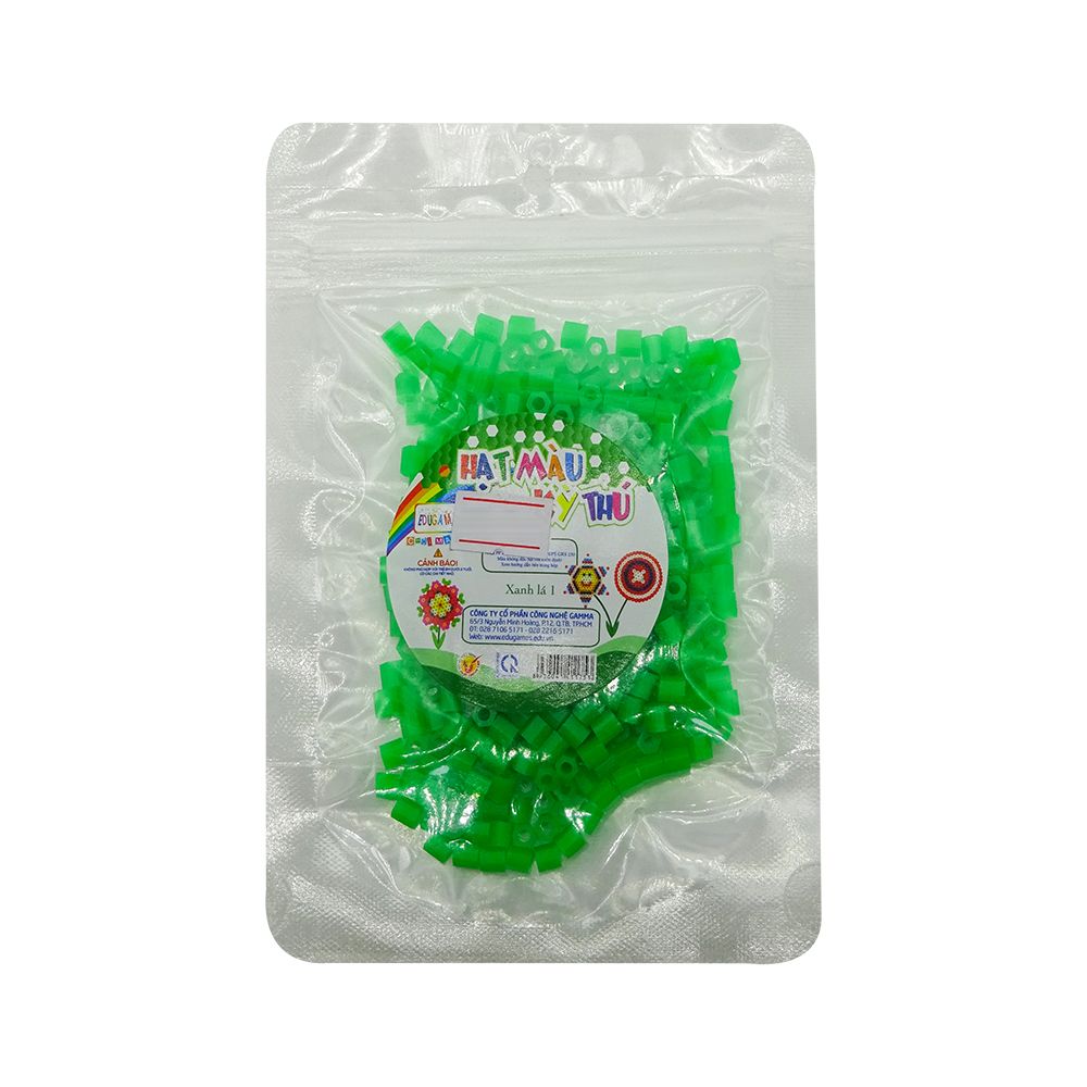  EDUGAMES Chơi Mà Học - Hạt Màu Kỳ Thú - Màu Xanh Lá 1 - 6+ (25g) 