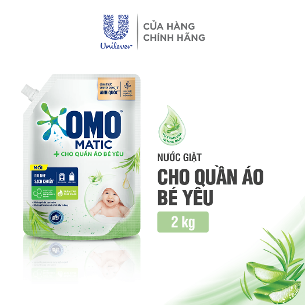  OMO NG MG cho quần áo bé yêu túi 2.0kg/4 túi 