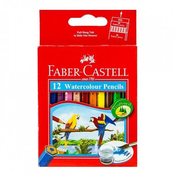  Faber-Castell-114461-Chì Màu Nước Parrot - 12 Màu Ngắn 