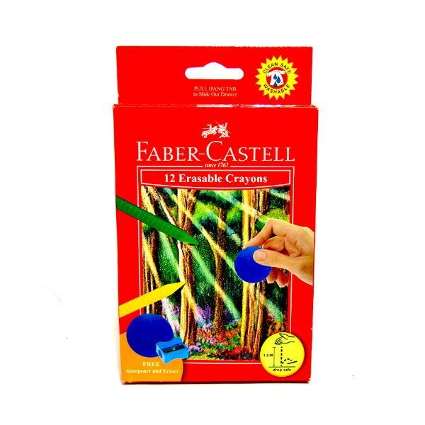  Faber - Castell - 122530 - Bút Sáp Màu - 12 Màu (Có Thể Tẩy Được) 