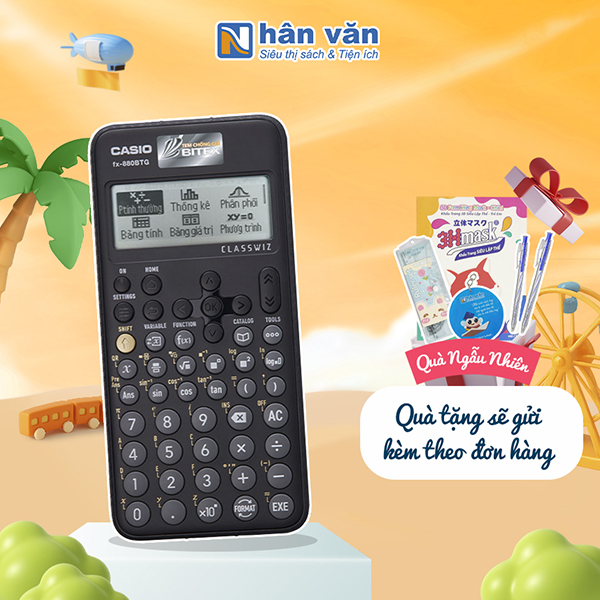 Máy Tính Casio FX880 BTG Chính Hãng - Màu Đen - Bảo Hành 7 Năm