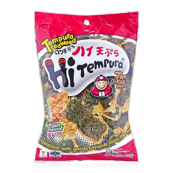  Bánh Snack Rong Biển Giòn Cậu Chủ (Taokaenoi) Vị Tempura Cay - 25g 