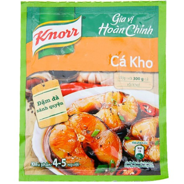  Gia Vị Hoàn Chỉnh Cá Kho Knorr Gói (28g) 