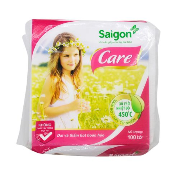  Giấy Ăn Sài Gòn Care 100 Tờ 