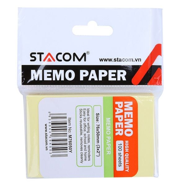  Giấy Note Stacom M76050Y (76 x 50 mm) 