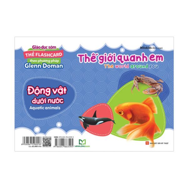  Thẻ Flashcard Theo Phương Pháp Glenn Doman - Thế Giới Quanh Em: Động Vật Dưới Nước 