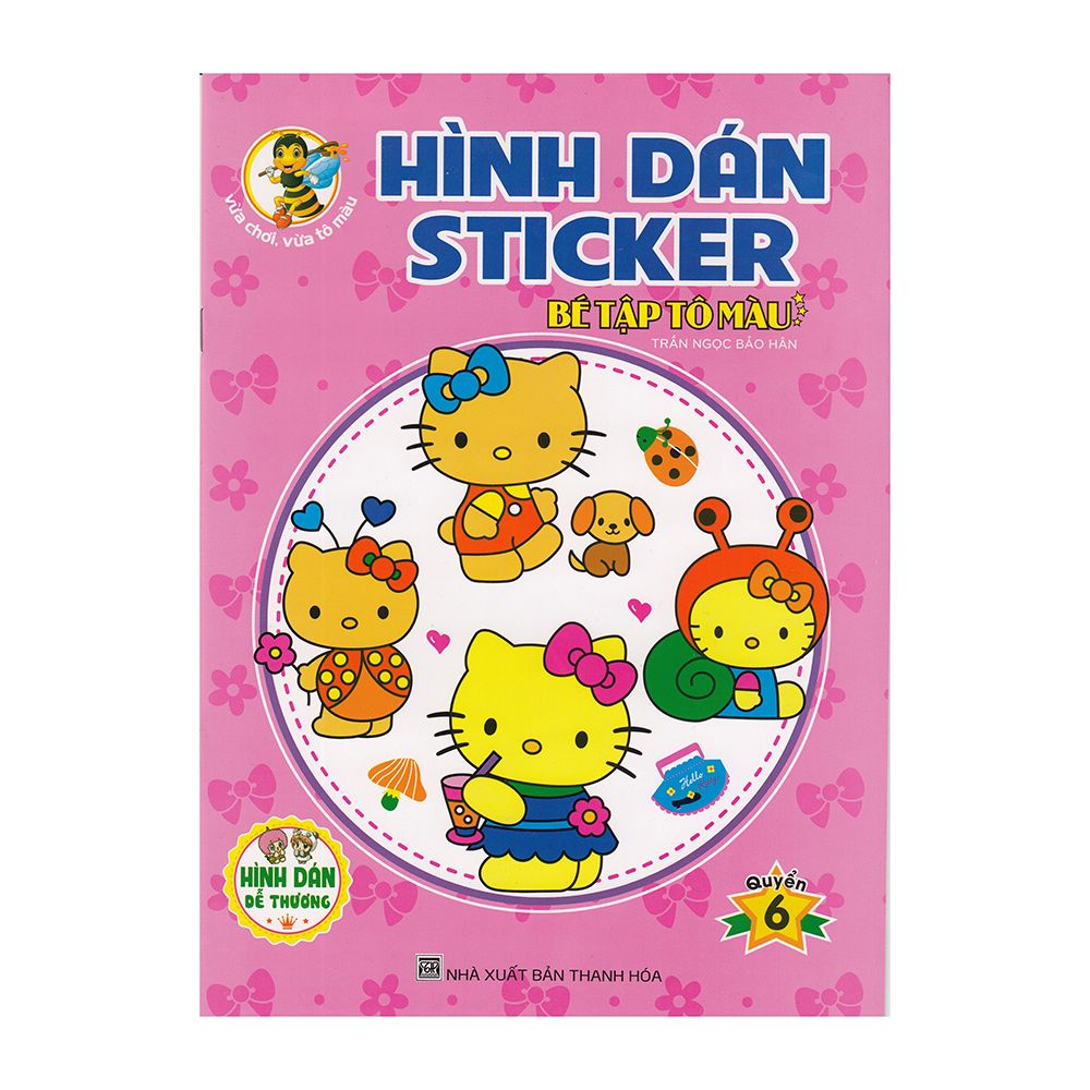  Hình Dán Sticker - Bé Tập Tô Màu - Quyển 6 