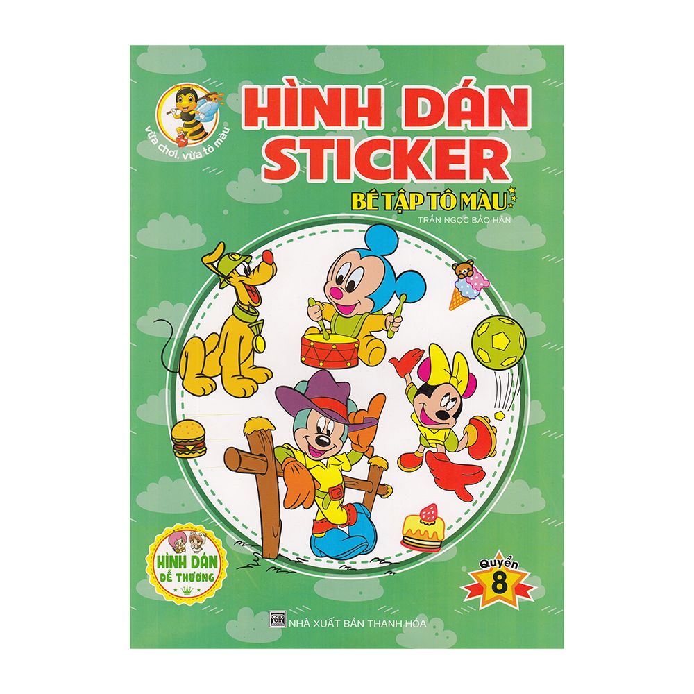  Hình Dán Sticker - Bé Tập Tô Màu - Quyển 8 