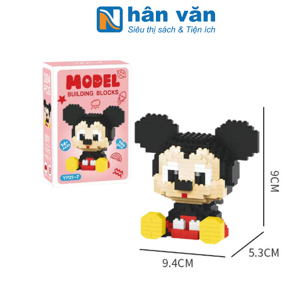  Đồ Chơi Lắp Ráp - Hộp Logo Ráp 3D Chuột Mickey 384 Miếng Mini Model Building Blocks Yp21-7 