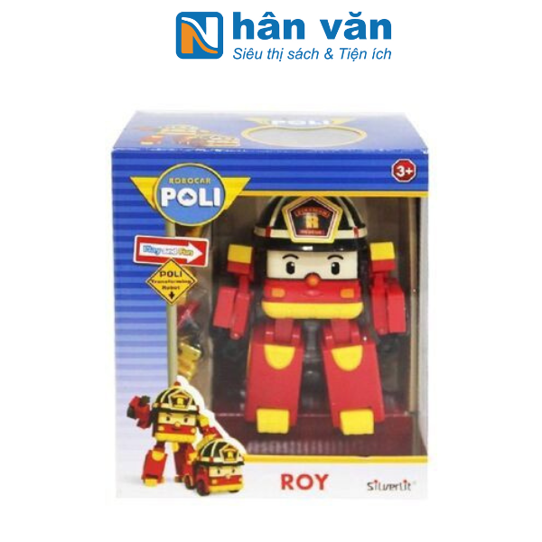  Hộp Ráp Robocar Poli Xe Cứu Hỏa Roy, biến hình robo (666ABCD) ĐỎ 8189-4 