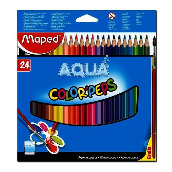 Hộp Bút Chì Màu Nước Maped - 24 Màu