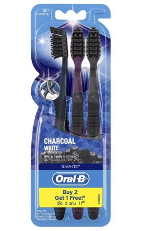  Bàn chải đánh răng siêu mềm than hoạt tính Oral-B (Bộ 3 cây) 