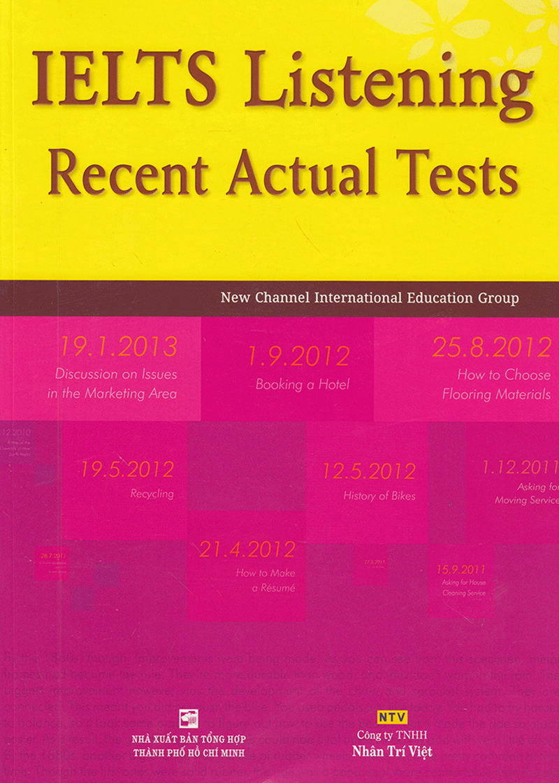  IELTS Listening Recent Actual Tests 