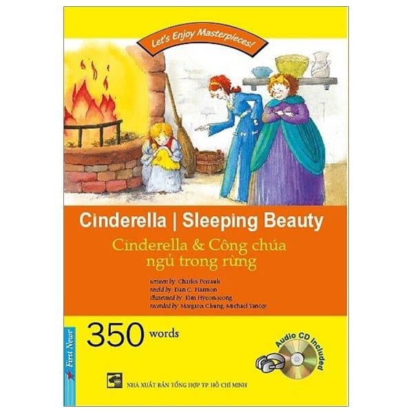  Let's Enjoy Masterpieces - Happy Reader - Cinderella Sleeping Beauty - Cinderella & Công Chúa Ngủ Trong Rừng - Kèm CD 