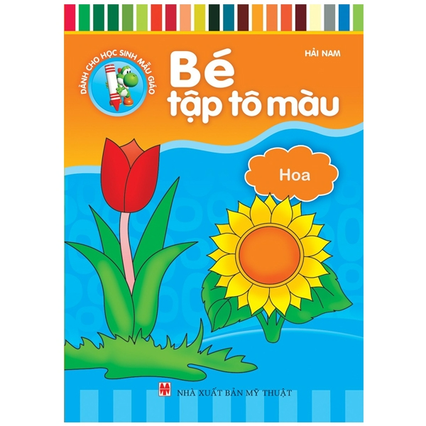  Bé tập tô màu - Hoa 