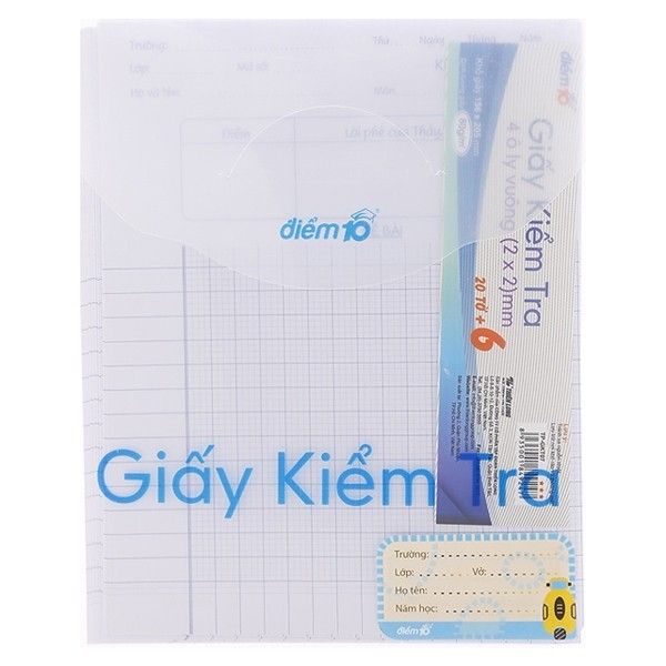  Giấy Kiểm Tra TP-GKT07 - 4 Ôly Vuông - Thiên Long 