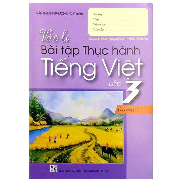  Vở Ô Li Bài Tập Thực Hành Tiếng Việt - Lớp 3 - Quyển 1 